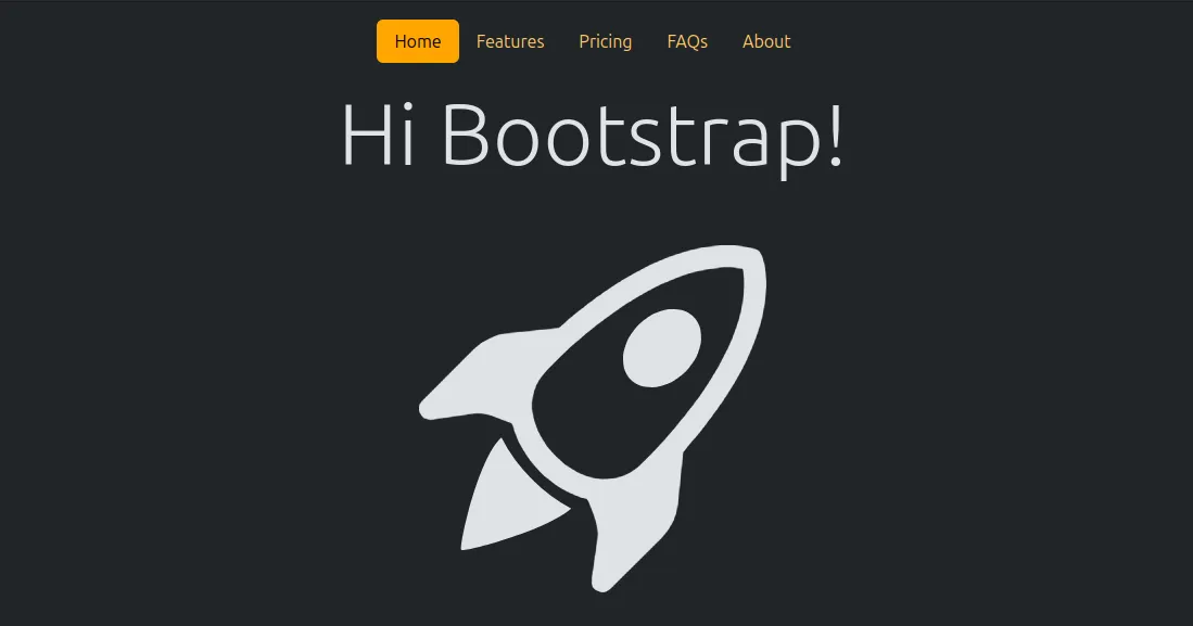 Use Bootstrap with Astro project screenshot
